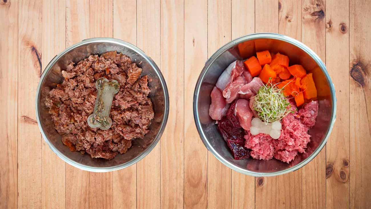 que es mejor comida cruda o cocinada perros